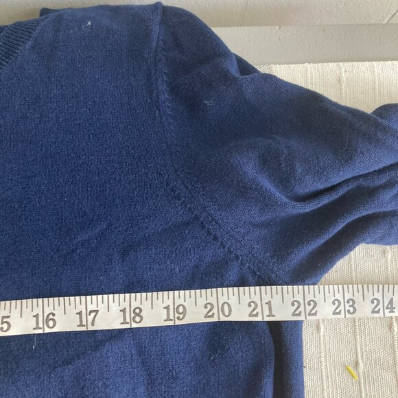 Crown & Ivy Pullover Tunic Sweater Bows On Back Navy Tight Knit Cotton Artsy XL - Picture 5 of 8